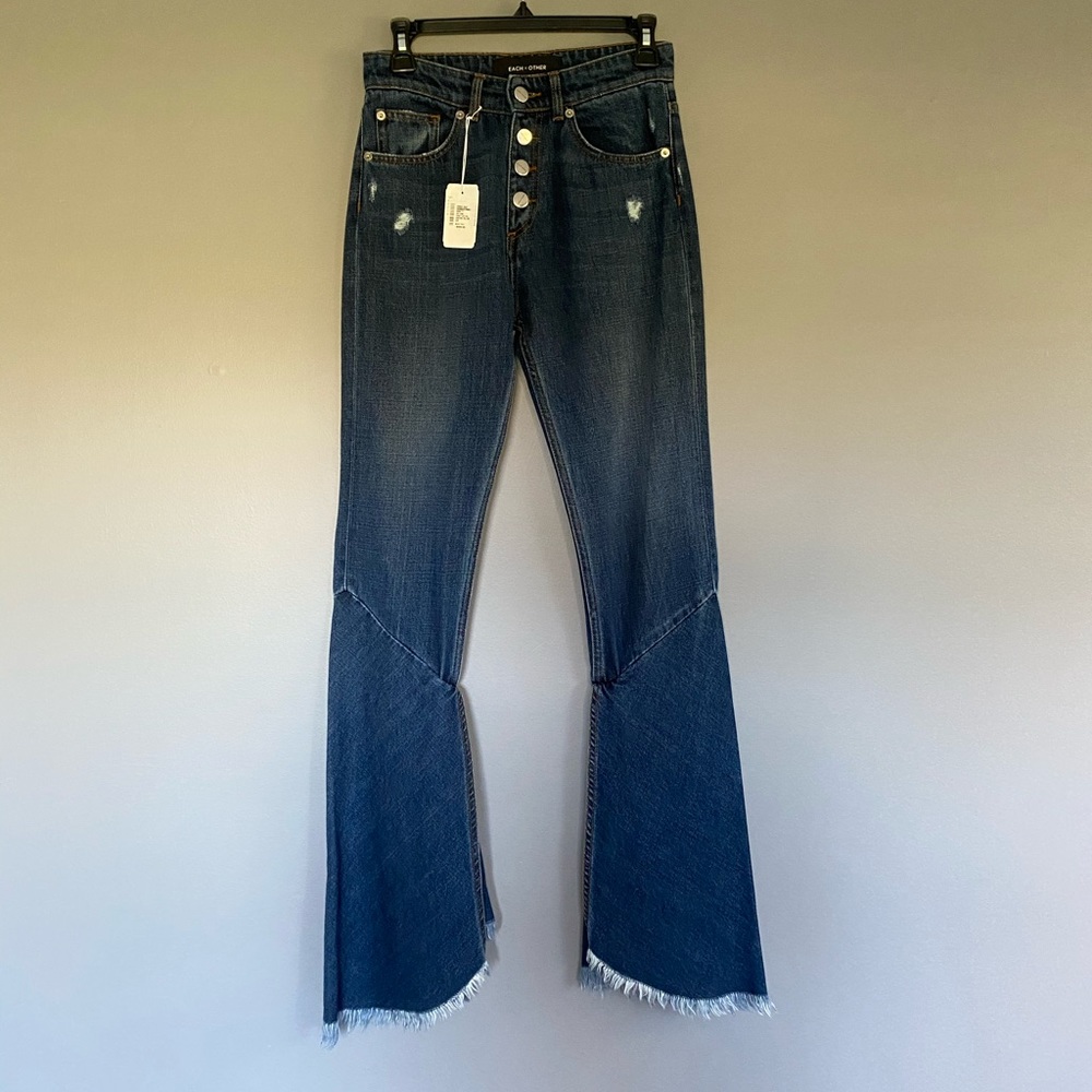 Each x Other Blue Hybrid Flared Cotton Jeans
